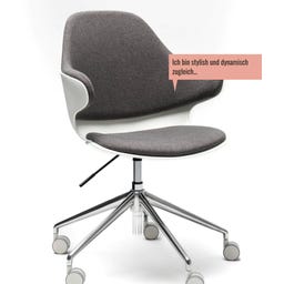 Yaasa Chair Luis (dark-gray, 5starbase, A) - 1 Stk