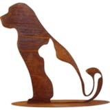 Dewoga Edelrost Steher "Hund und Katz"