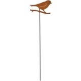 Dewoga Edelrost Stecker "Vogel auf Ast"