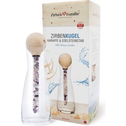 Zirbenfamilie Wasserkaraffe mit Edelsteinstab - 1 Stk